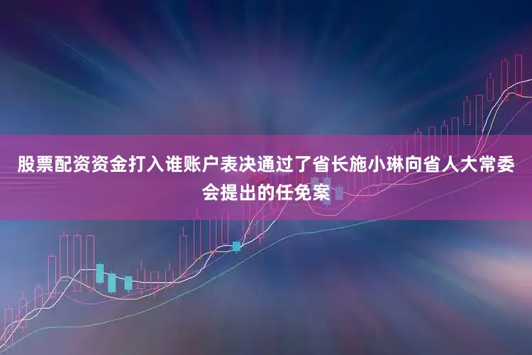 股票配资资金打入谁账户表决通过了省长施小琳向省人大常委会提出的任免案